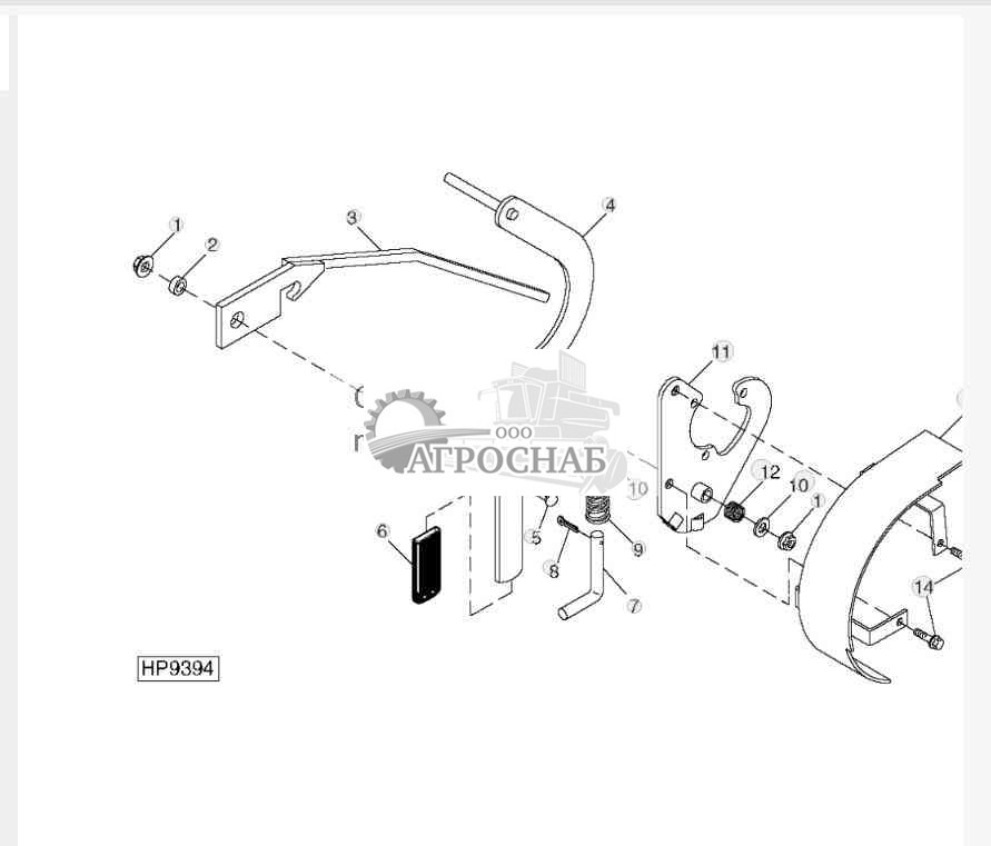 Declutching Lever, Chop-to-Bale 